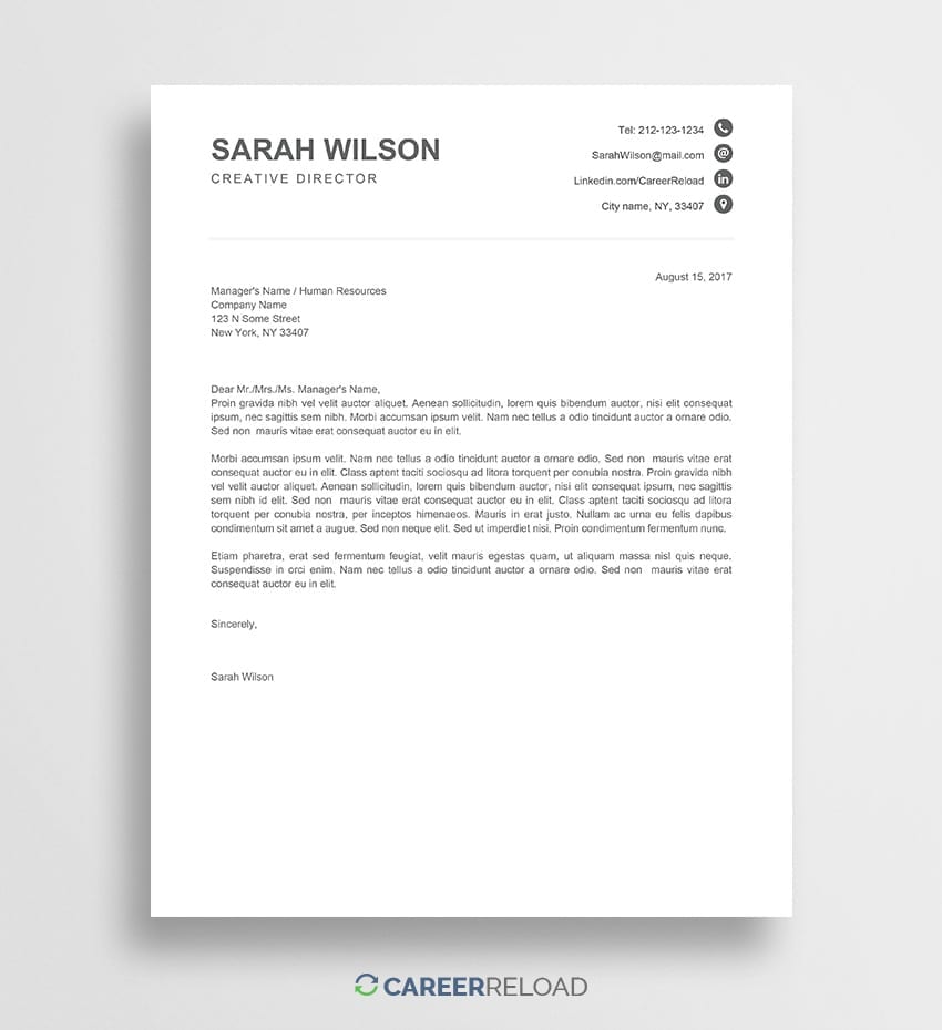 Detail Cover Letter Template Free Nomer 8