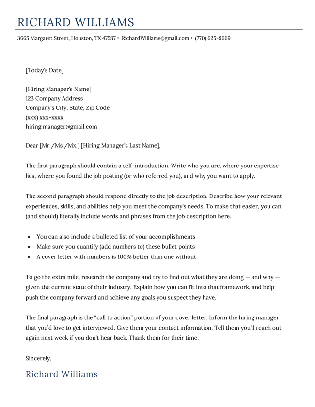 Detail Cover Letter Template Free Nomer 30