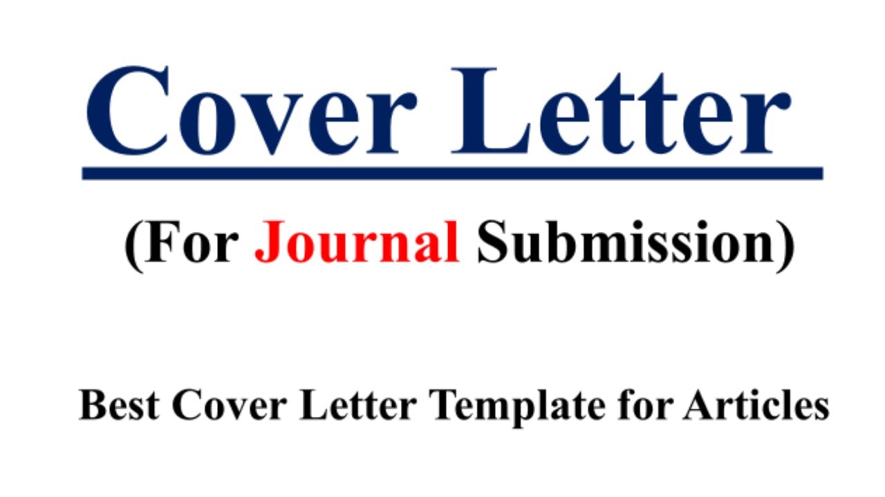 Detail Cover Letter Template Journal Submission Nomer 35
