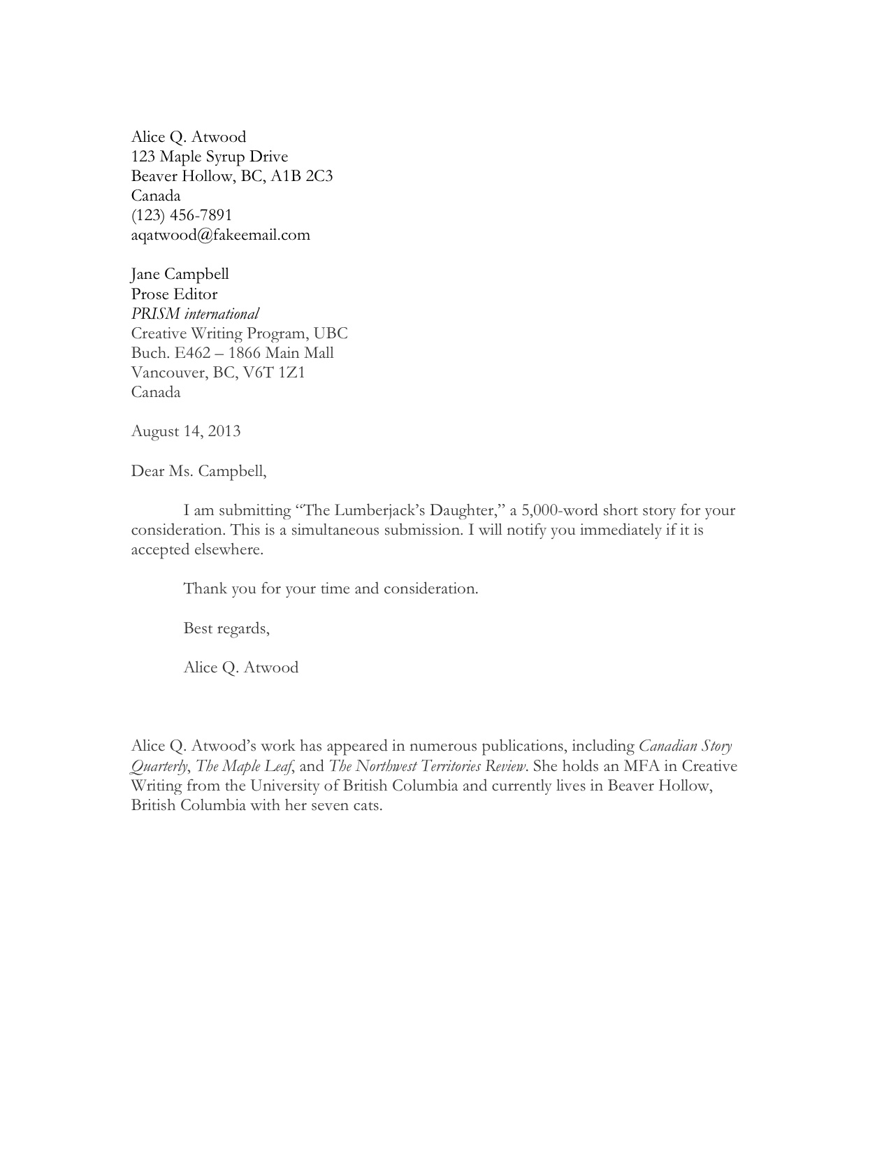 Detail Cover Letter Template Journal Submission Nomer 46