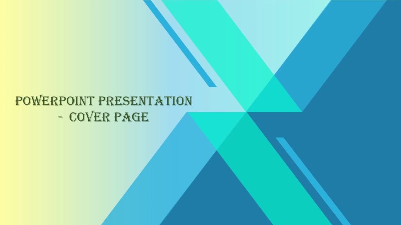 Cover Page Template Powerpoint - KibrisPDR