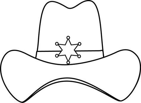 Detail Cowboy Hat Template Nomer 6