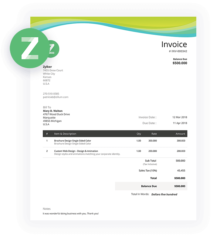 Detail Craft Invoice Template Nomer 9