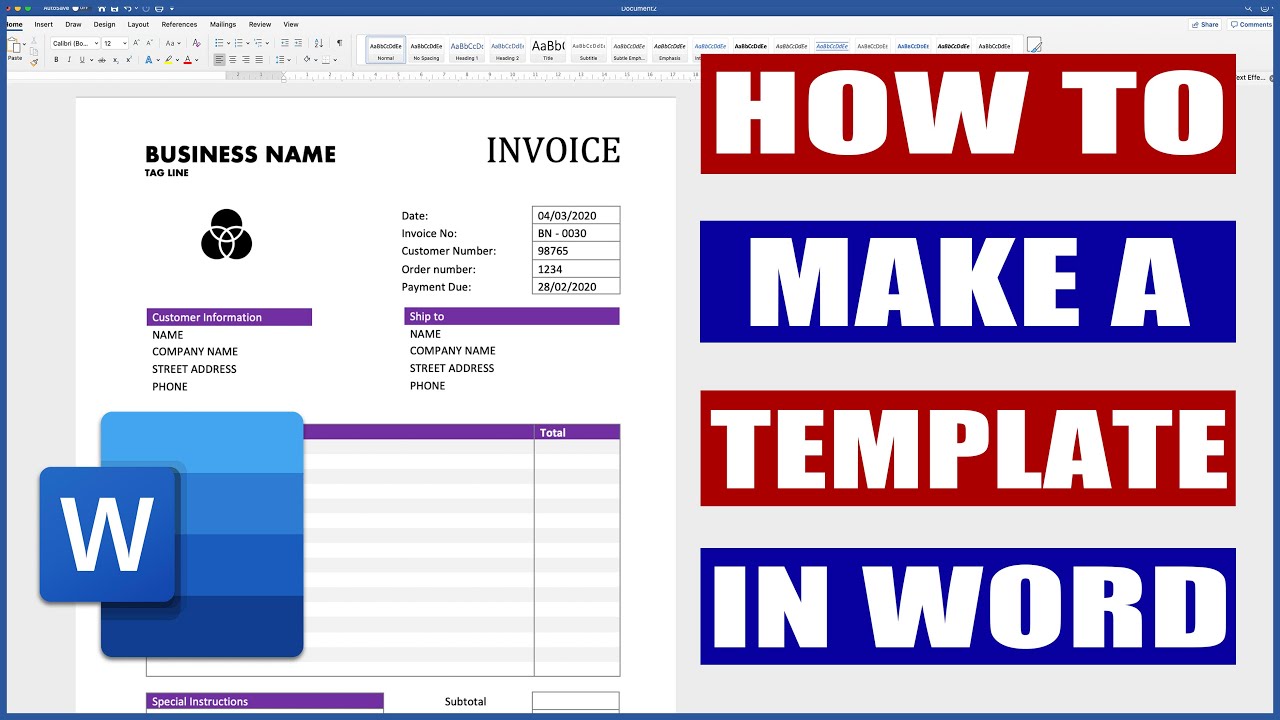 Detail Create Word Template Nomer 3