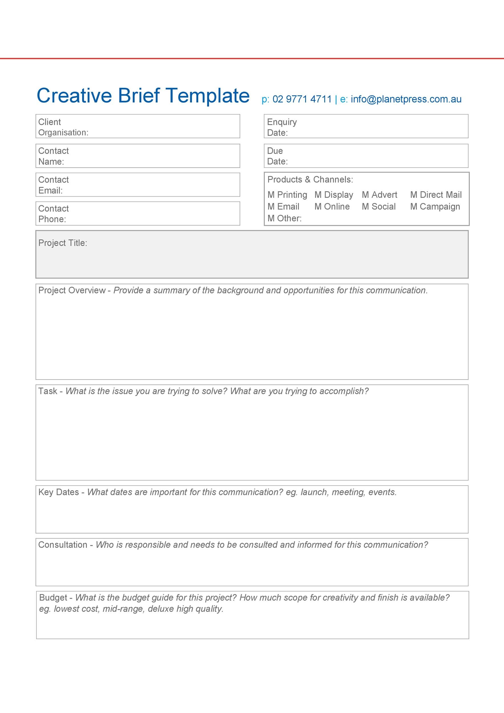 Detail Creative Brief Powerpoint Template Nomer 39