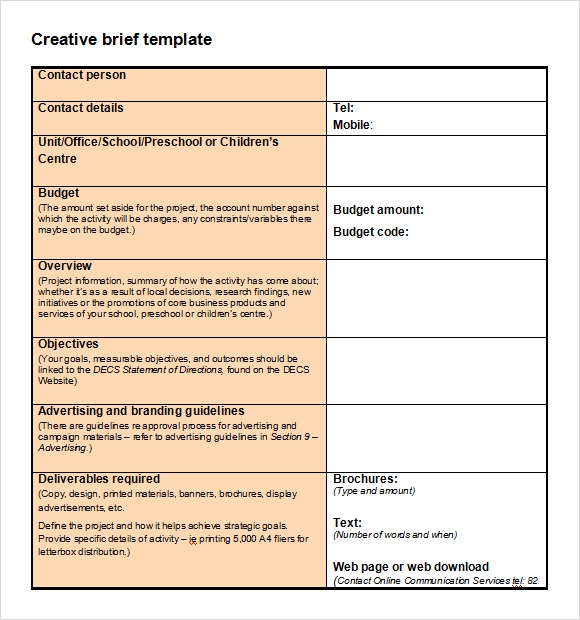 Detail Creative Brief Template Nomer 27