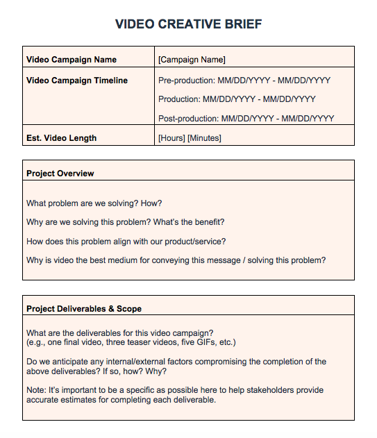 Detail Creative Brief Template Nomer 6