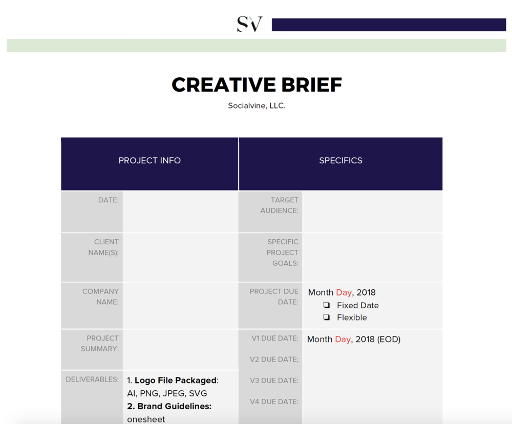 Detail Creative Brief Template Nomer 53