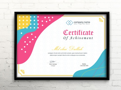 Detail Creative Certificate Template Psd Nomer 13