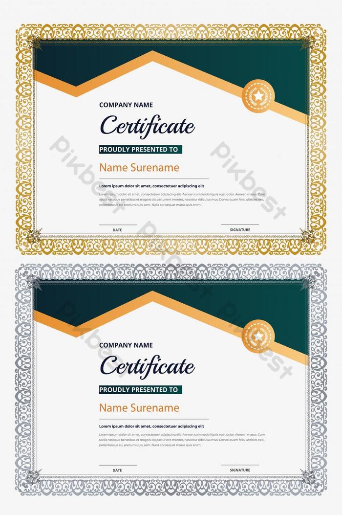 Detail Creative Certificate Template Psd Nomer 4