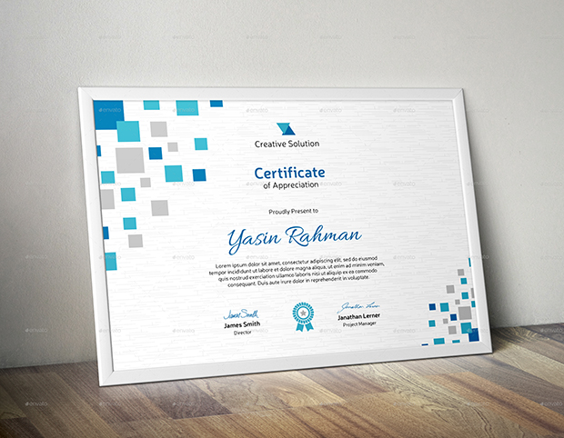 Detail Creative Certificate Template Psd Nomer 55