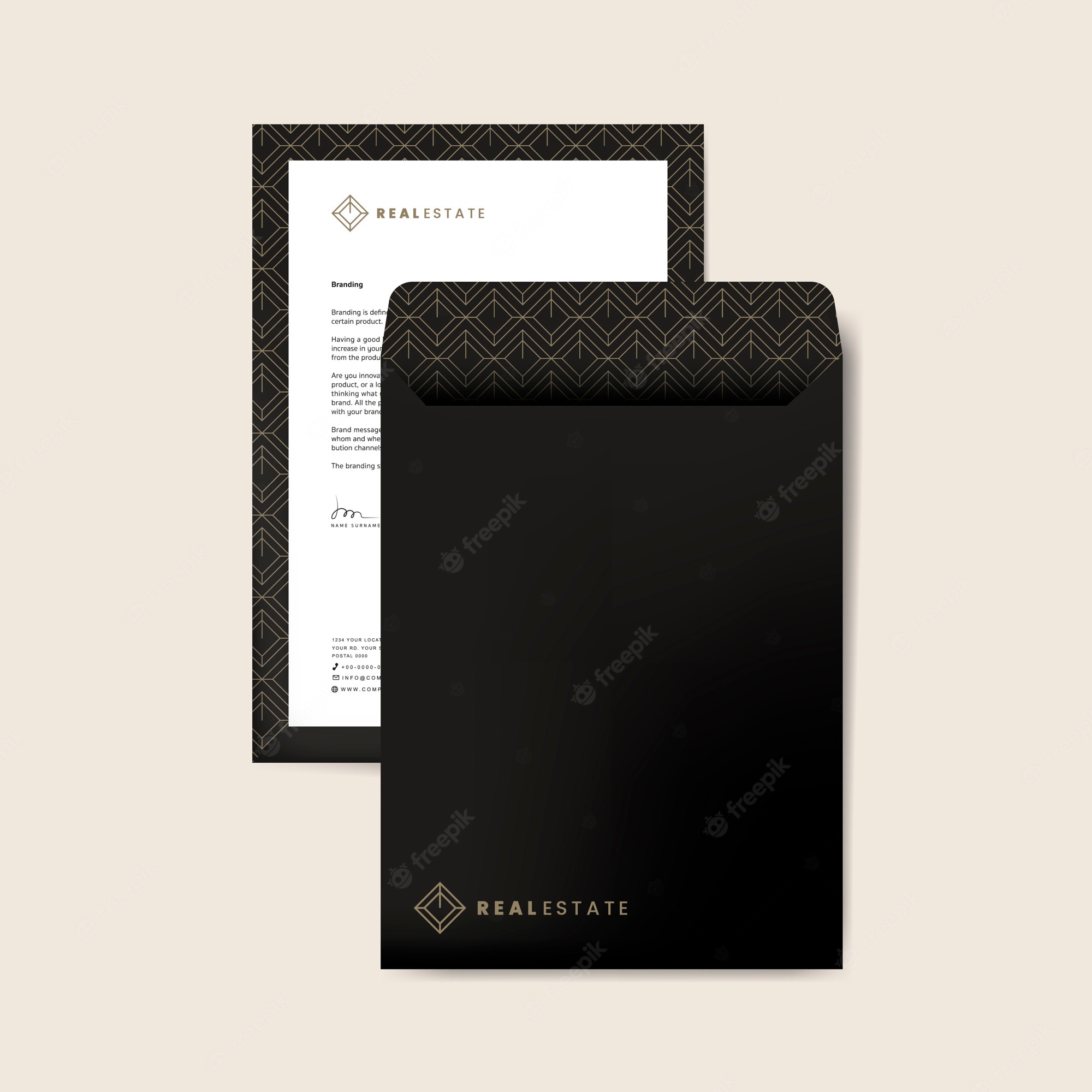 Detail Creative Envelope Design Template Nomer 45