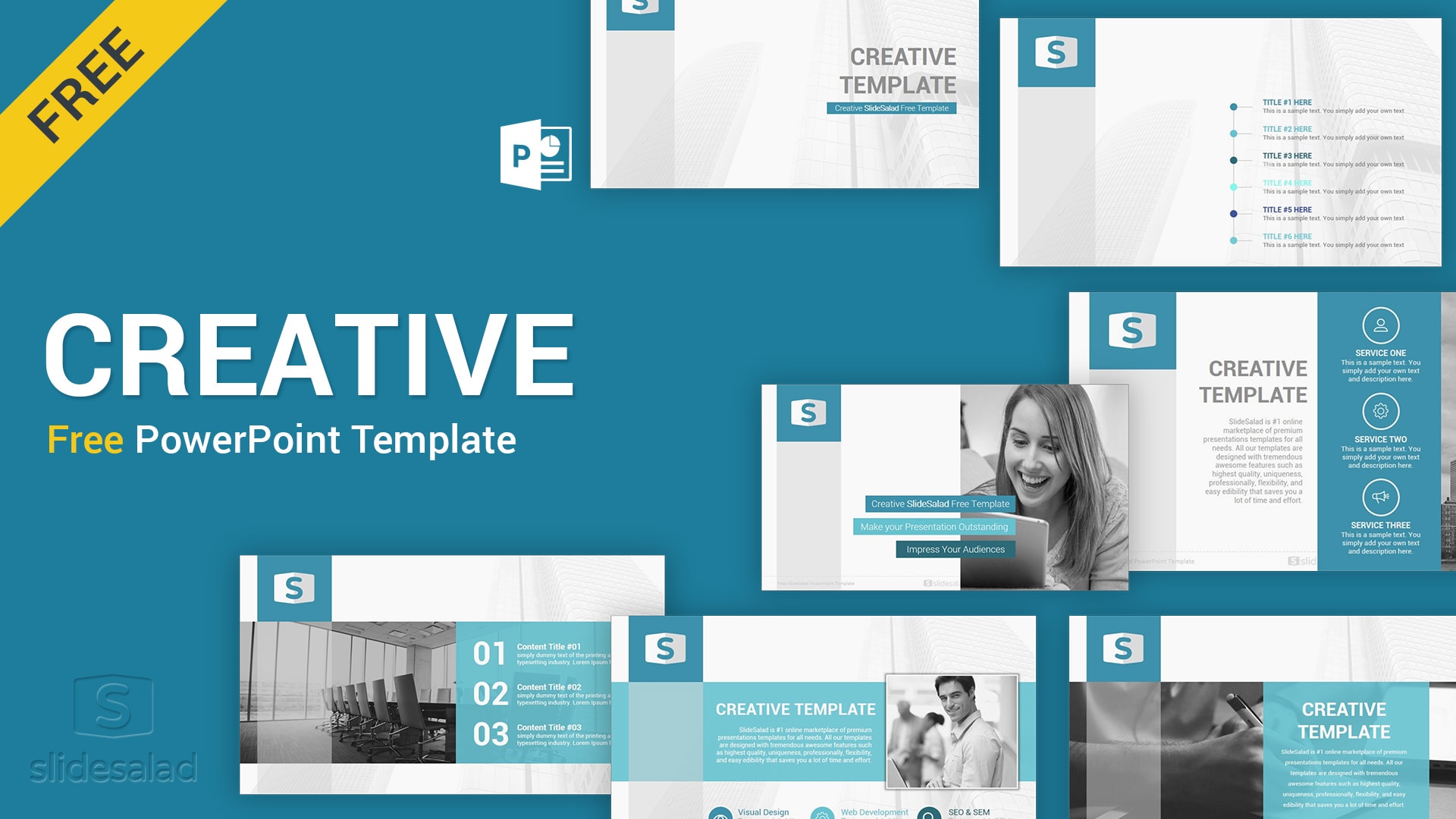 Detail Creative Template Powerpoint Free Nomer 2