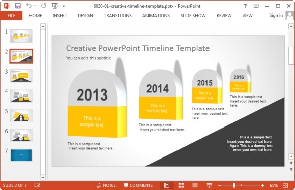 Detail Creative Timeline Template Free Download Nomer 32