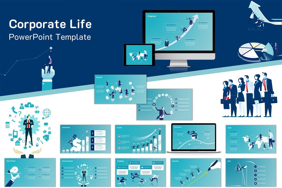 Detail Creativemarket Bundle Powerpoint Template Nomer 12