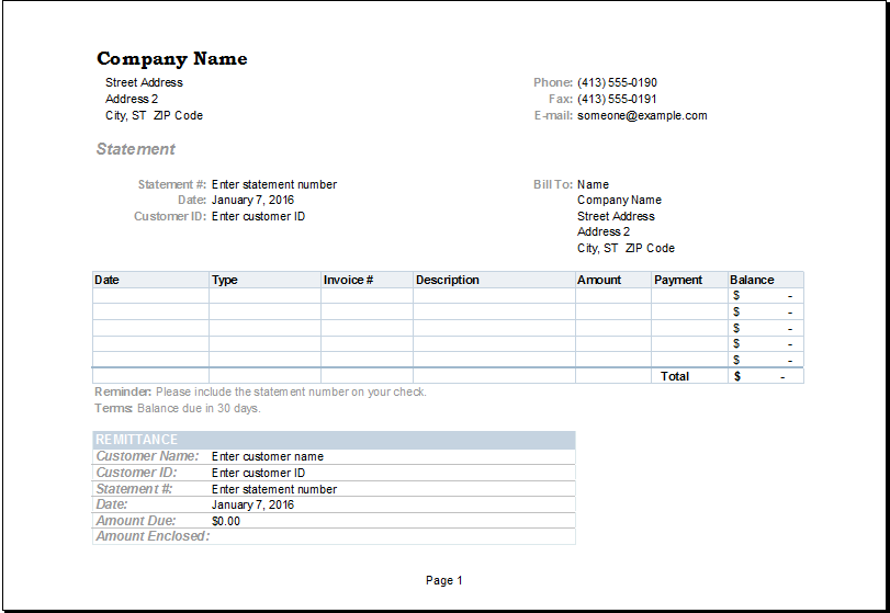 Detail Credit Card Statement Template Word Nomer 17