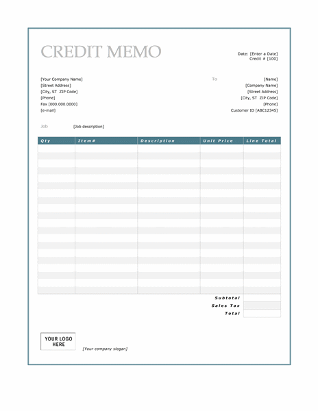 Detail Credit Note Template Nomer 53