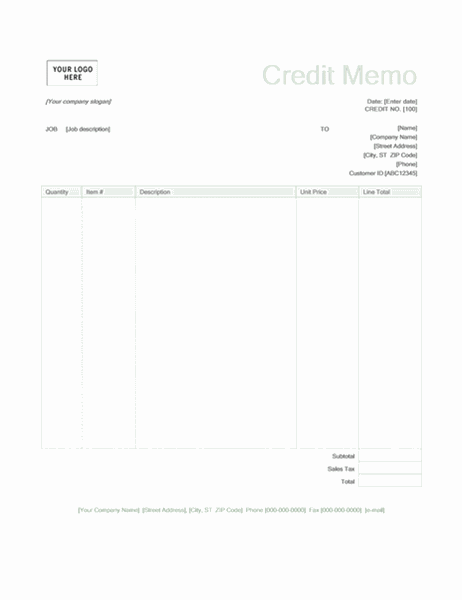 Detail Credit Note Template Nomer 9