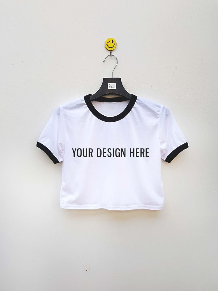 Detail Crop Top T Shirt Template Nomer 12