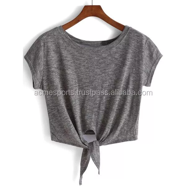 Detail Crop Top T Shirt Template Nomer 32