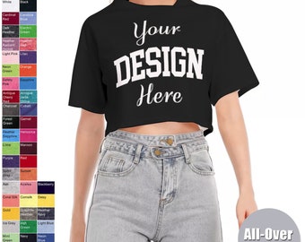 Detail Crop Top T Shirt Template Nomer 46