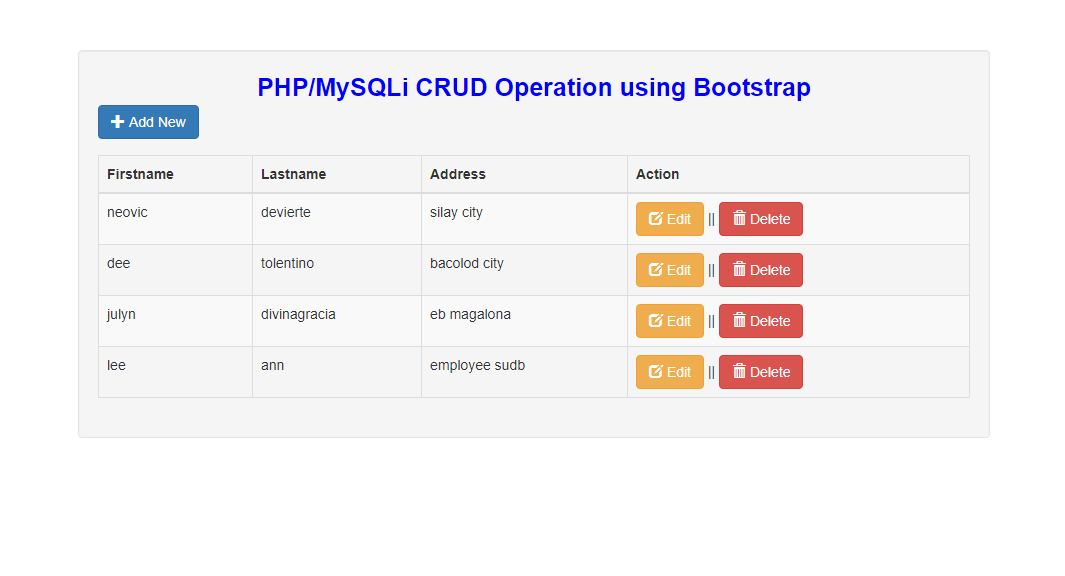 Detail Crud Bootstrap Template Nomer 23