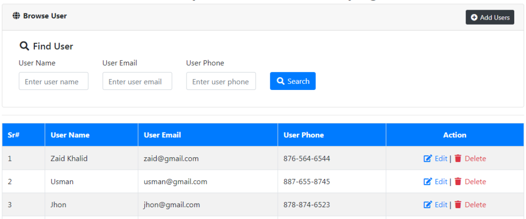 Detail Crud Bootstrap Template Nomer 4