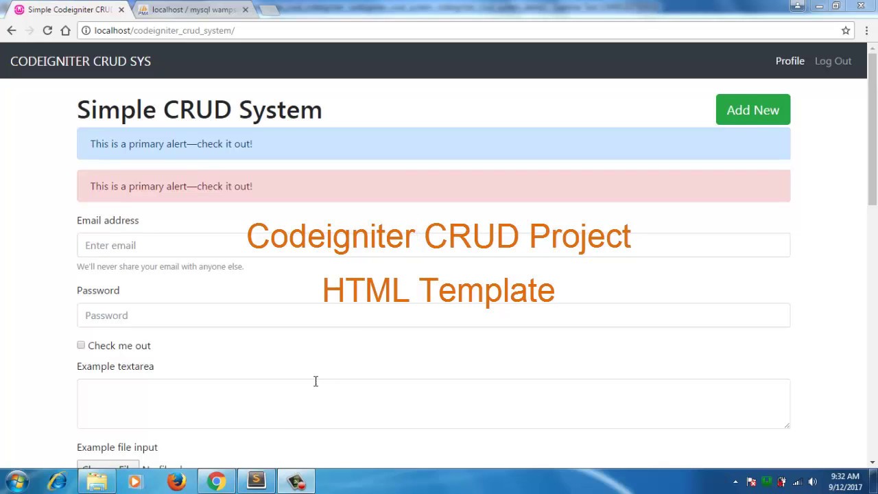 Detail Crud Bootstrap Template Nomer 45