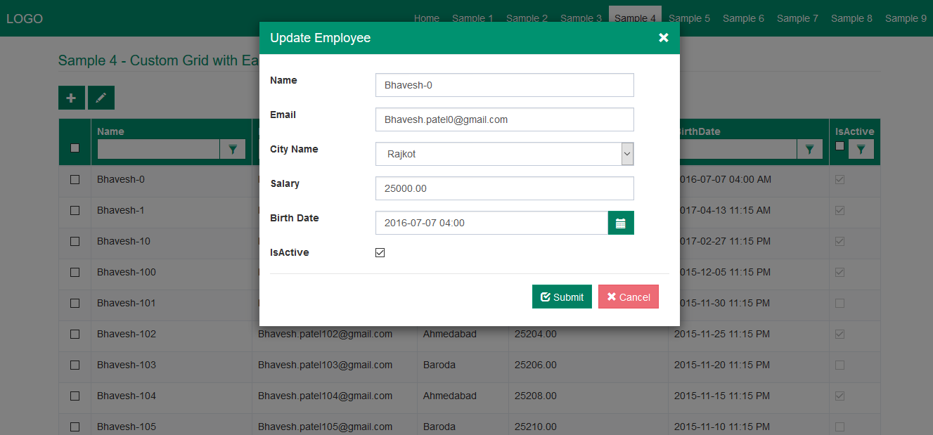 Detail Crud Bootstrap Template Nomer 47