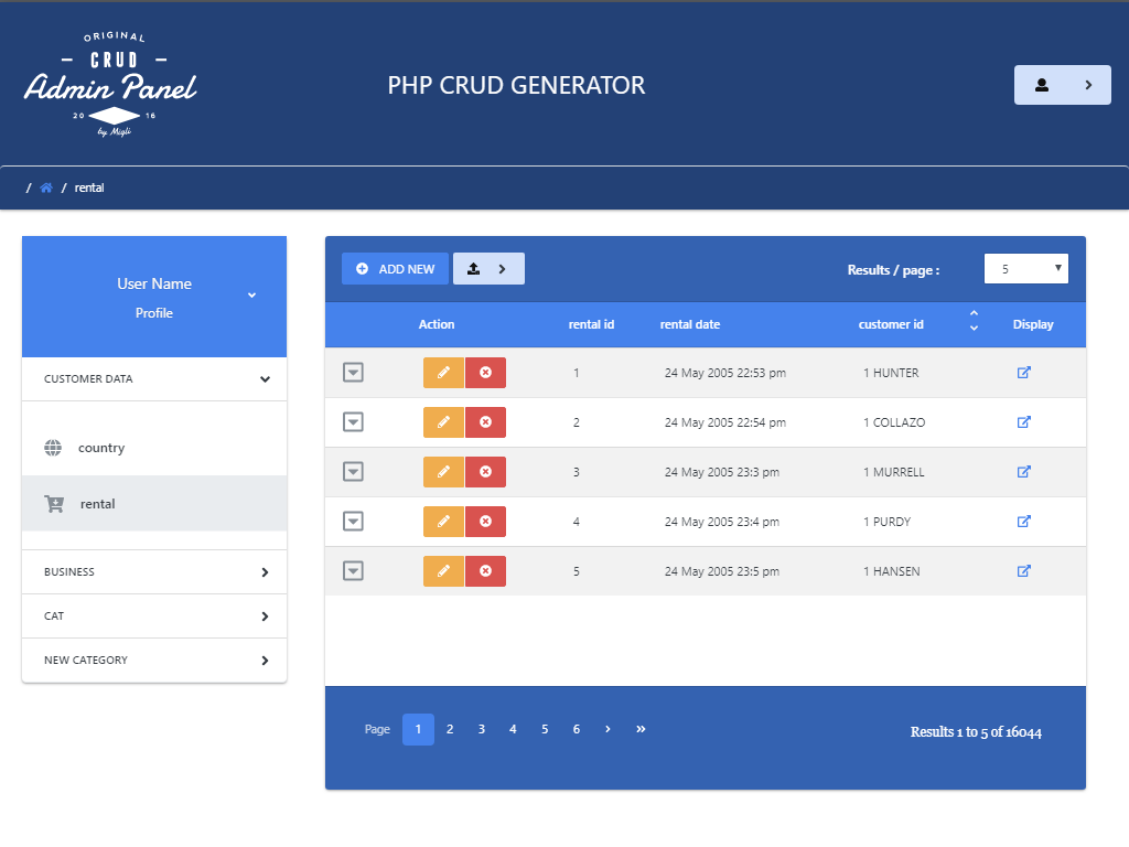 Detail Crud Bootstrap Template Nomer 51