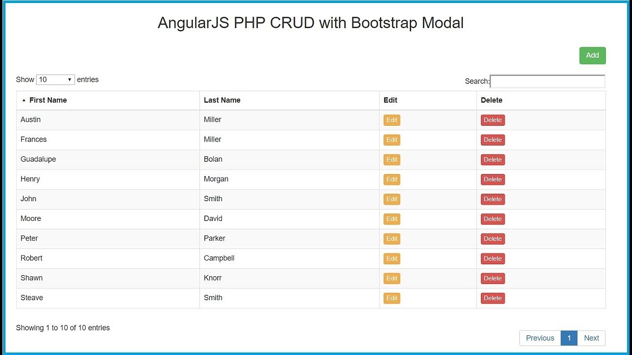 Detail Crud Bootstrap Template Nomer 10