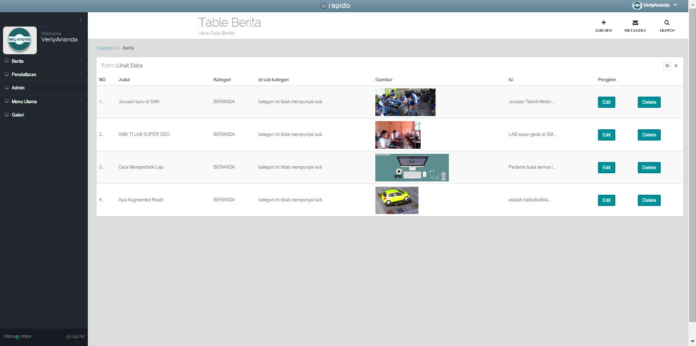 Detail Crud Template Bootstrap Free Download Nomer 43