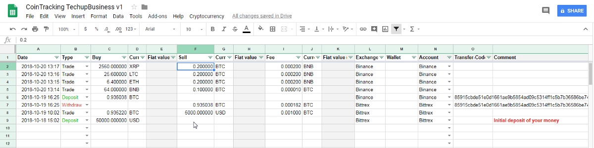 Detail Cryptocurrency Excel Spreadsheet Template Nomer 17