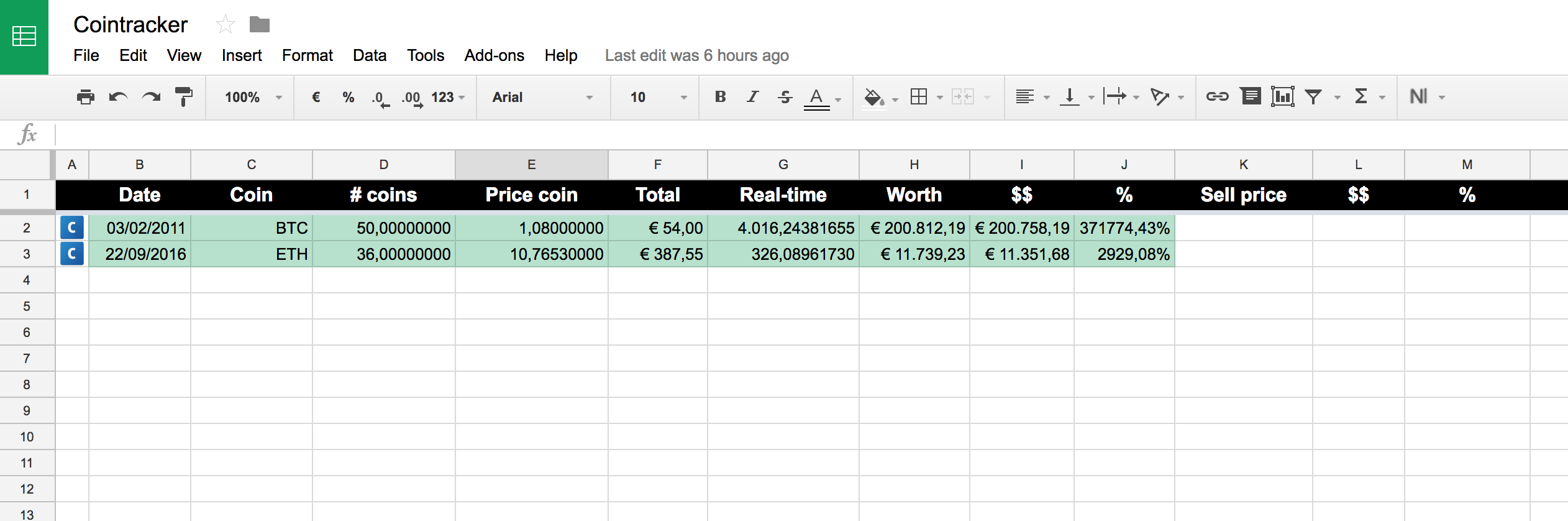 Detail Cryptocurrency Excel Spreadsheet Template Nomer 55