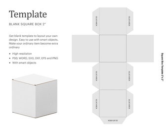 Detail Cube Gift Box Template Nomer 15