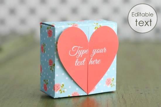 Detail Cube Gift Box Template Nomer 25