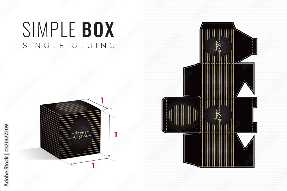 Detail Cube Gift Box Template Nomer 39