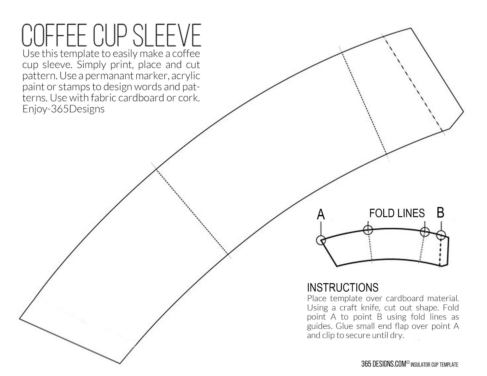 Detail Cup Sleeve Template Nomer 7