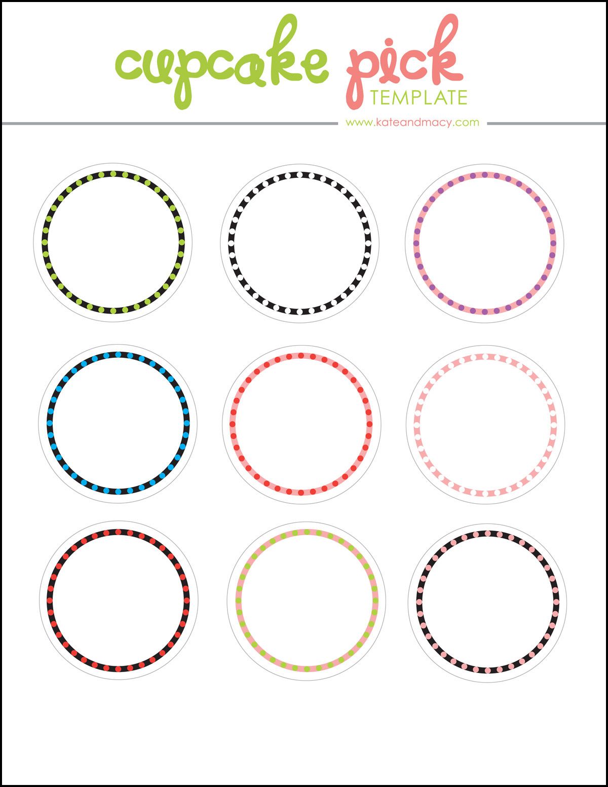 Detail Cupcake Flag Template Nomer 35