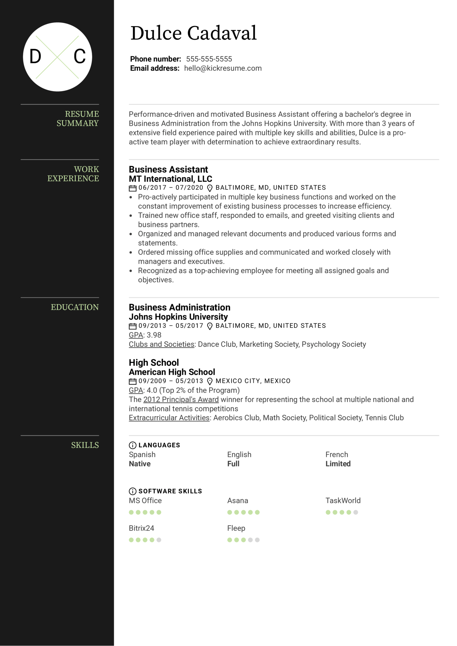 Detail Curriculum Vitae Template Nomer 17
