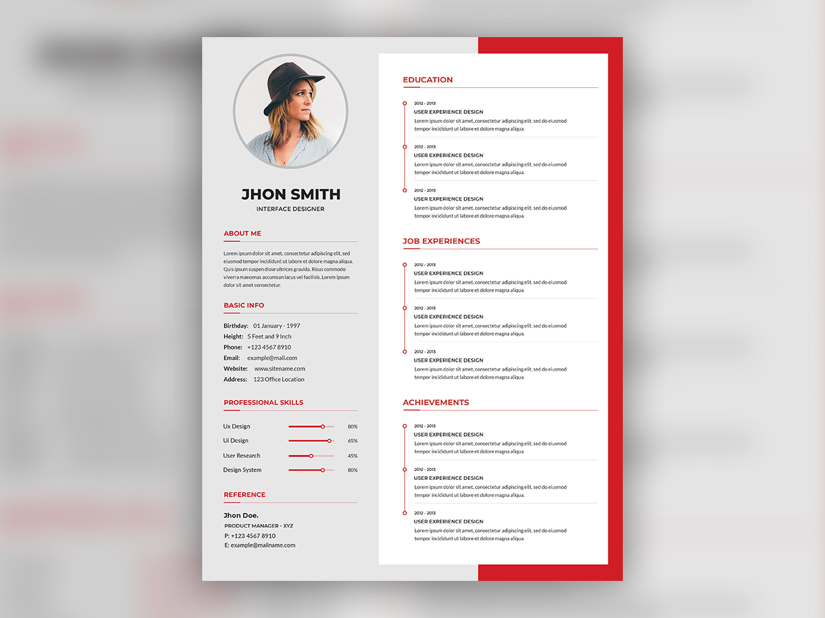 Detail Curriculum Vitae Template Nomer 20