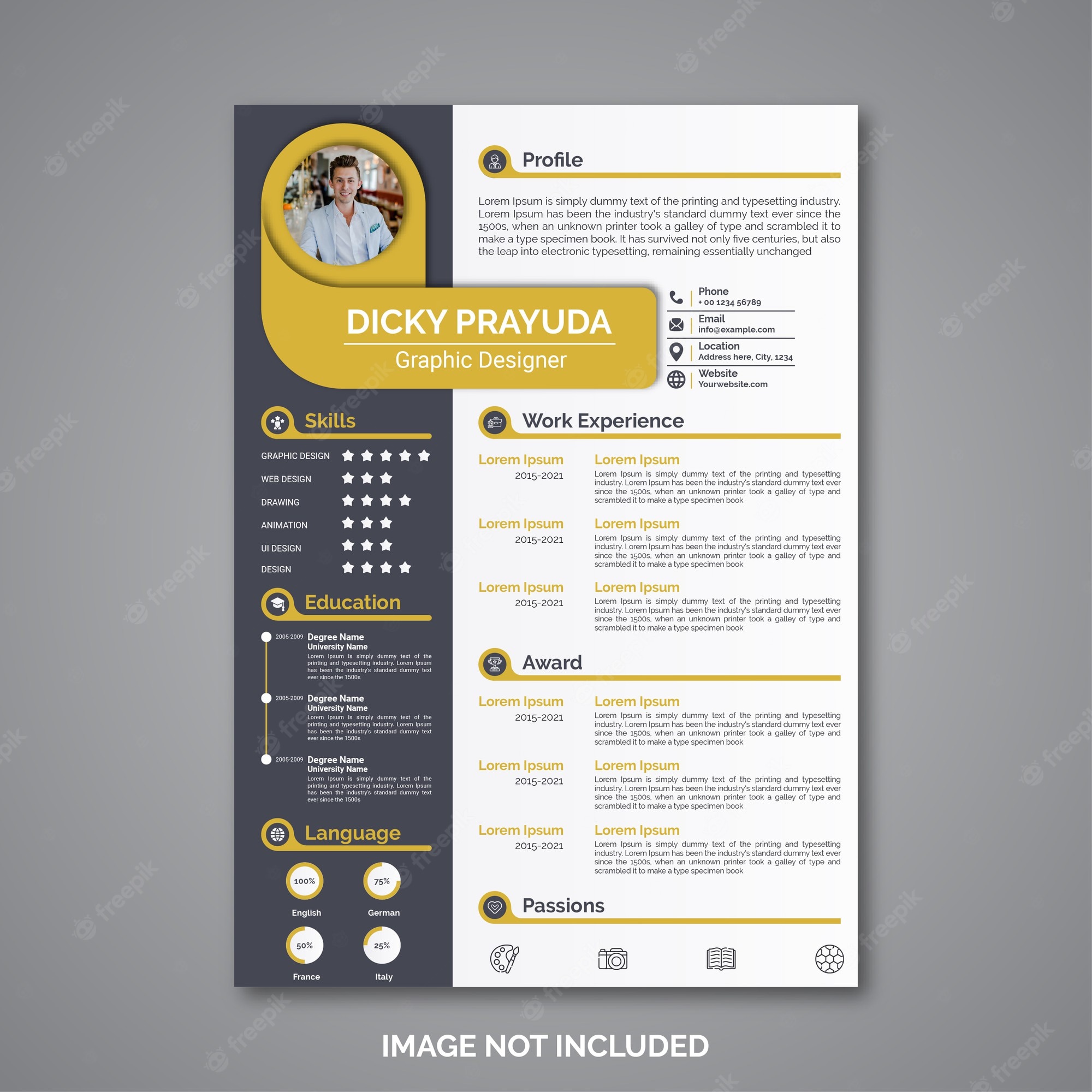 Detail Curriculum Vitae Template Nomer 29