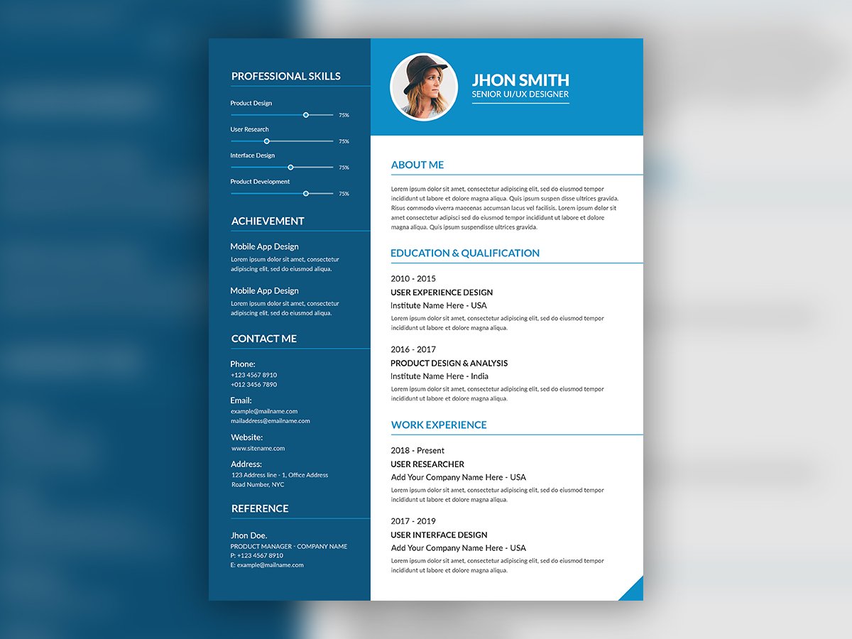Detail Curriculum Vitae Template Nomer 39