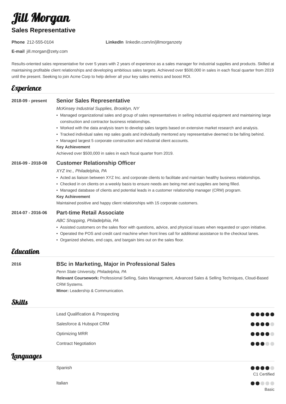 Detail Curriculum Vitae Template Nomer 41