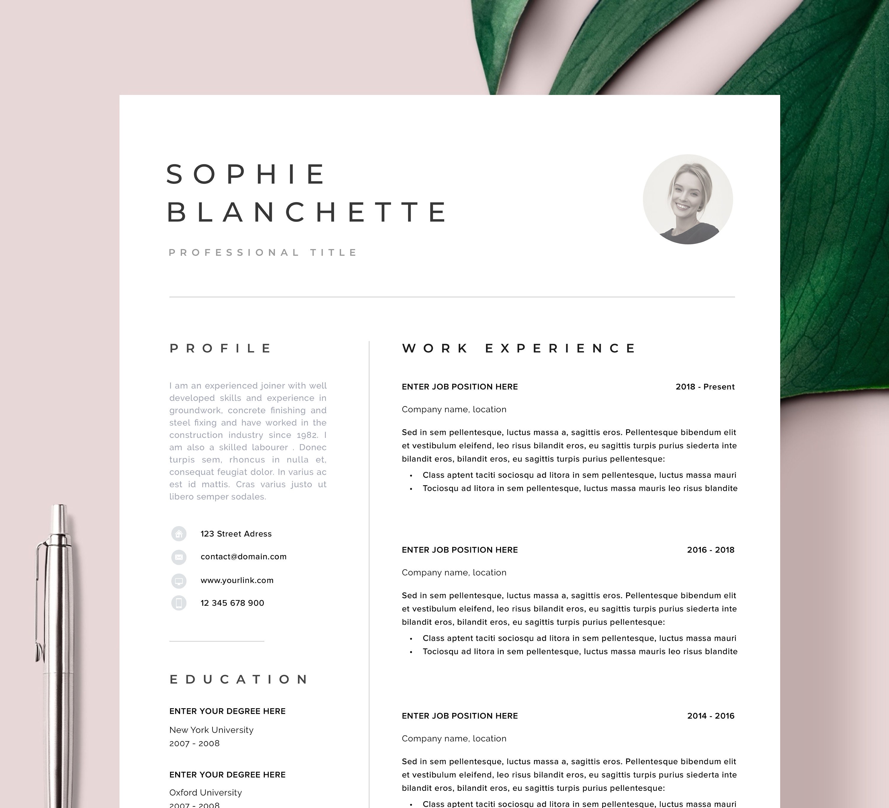 Detail Curriculum Vitae Template Nomer 42