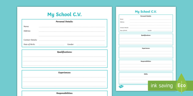 Detail Curriculum Vitae Template Nomer 44