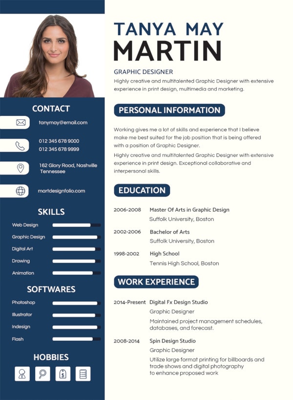 Detail Curriculum Vitae Template Doc Nomer 11