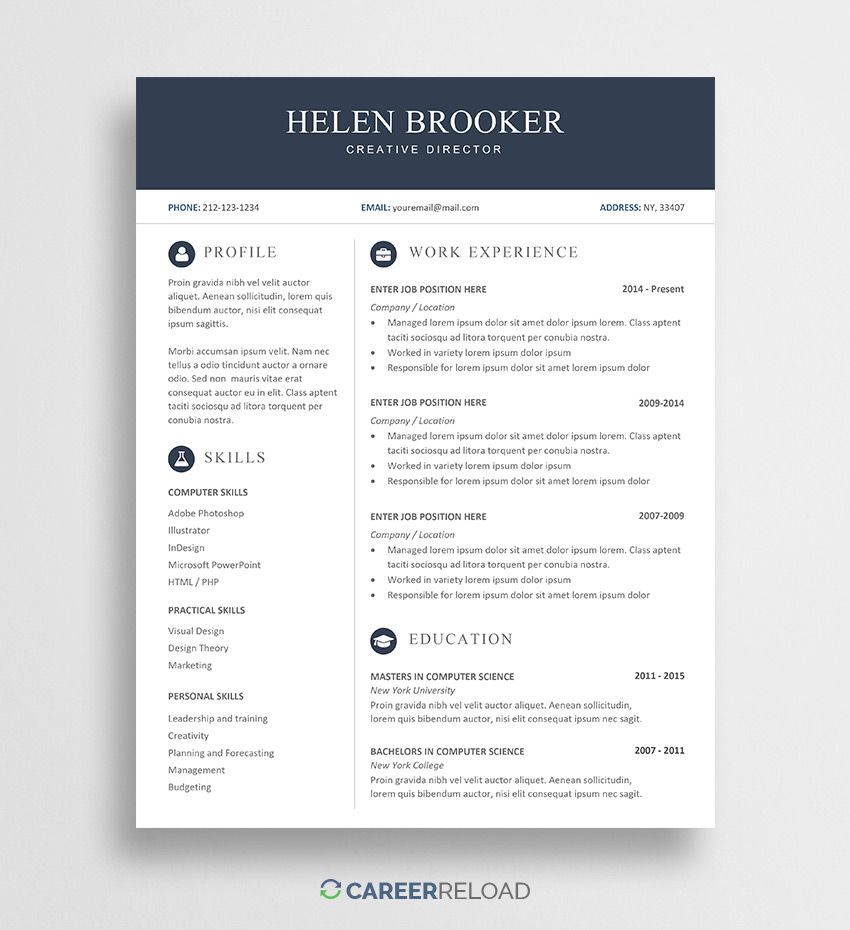 Detail Curriculum Vitae Template Download Nomer 14