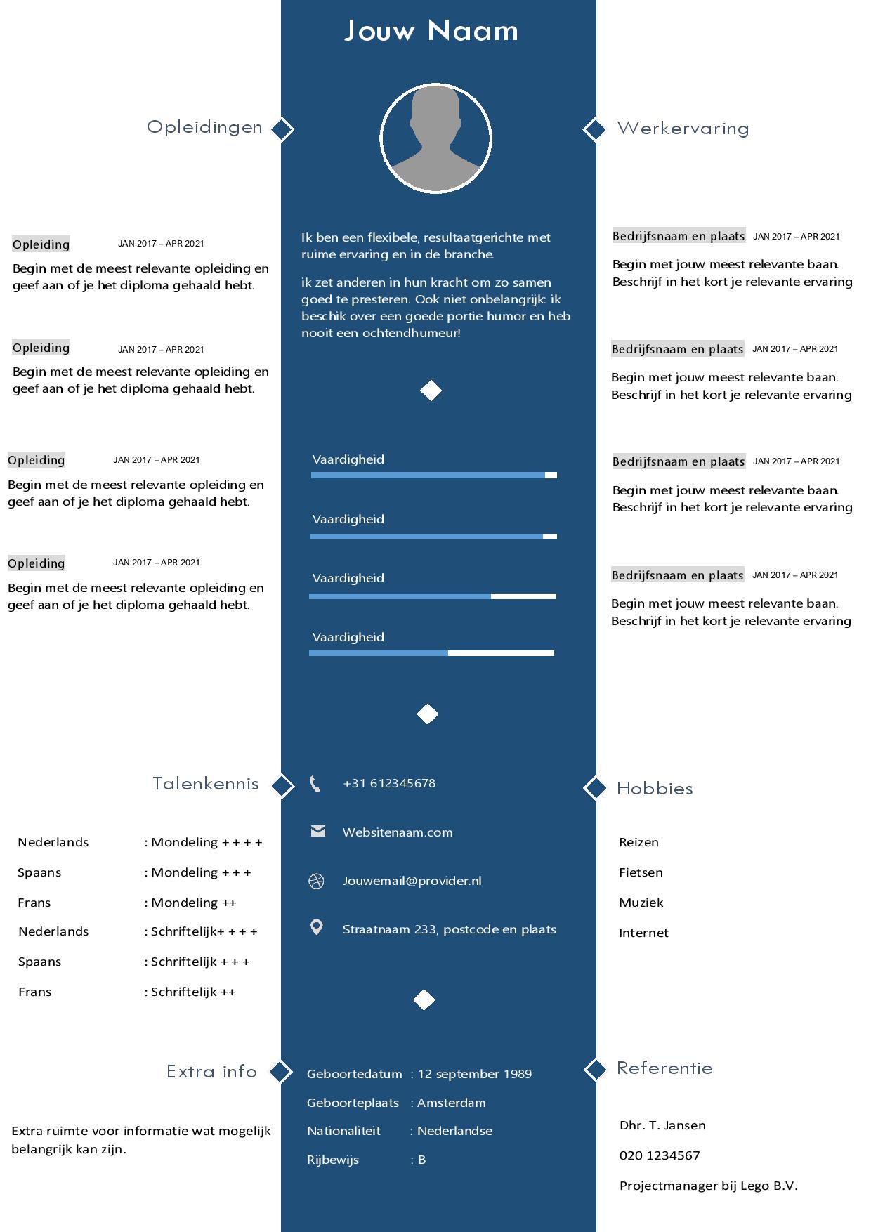 Detail Curriculum Vitae Template Download Nomer 20