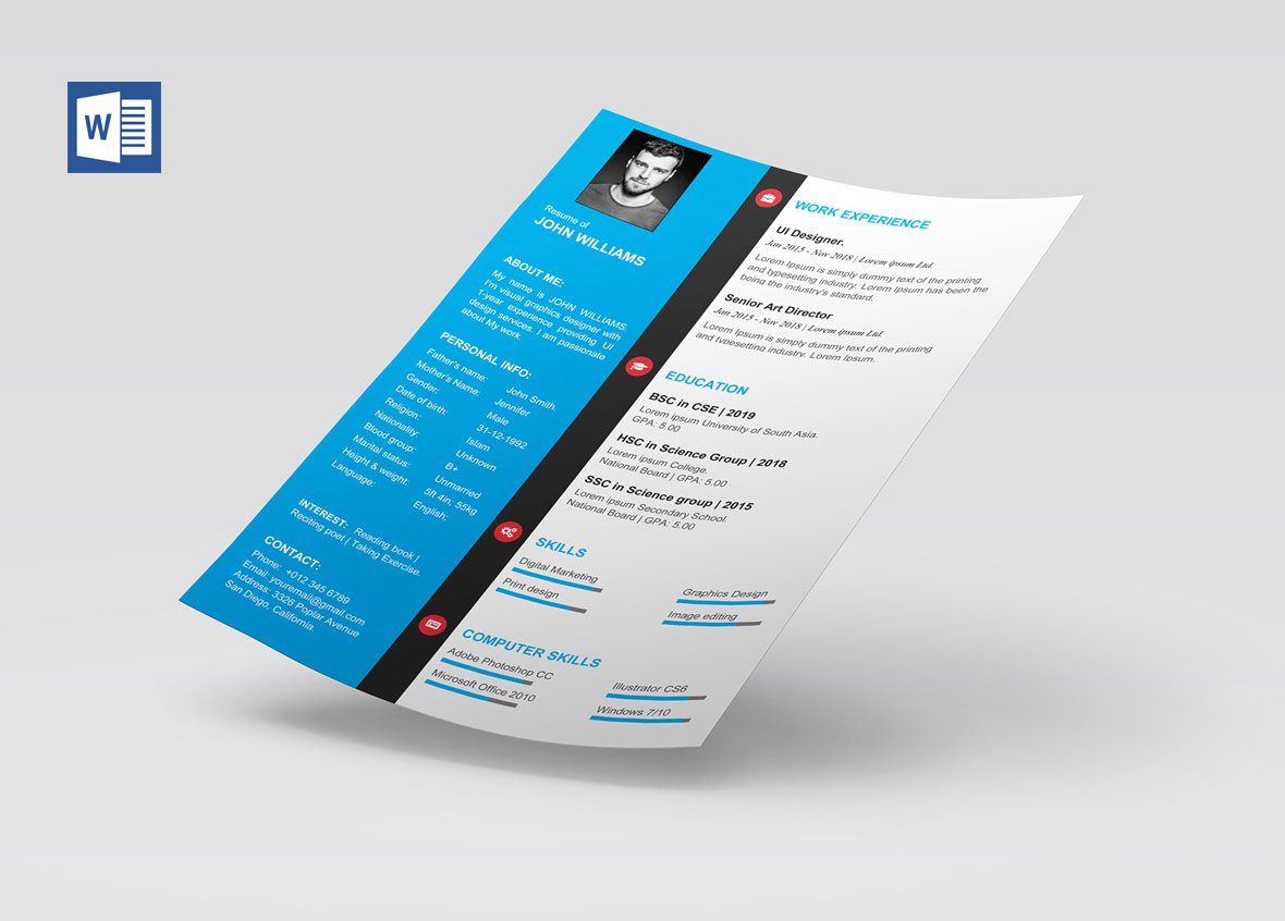 Detail Curriculum Vitae Template Download Nomer 21